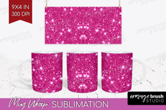 Glitter Texture Mug Wrap - Sparkle Glitter Mug PNG Product Image 1