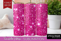 Glitter Texture Tumbler Wrap - Sparkle Glitter Tumbler PNG Product Image 1