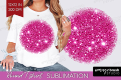 Glitter Texture Round Tshirt Background - Sparkle Glitter Product Image 1