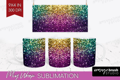 Glitter Texture Mug Wrap - Sparkle Glitter Mug PNG Product Image 1
