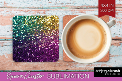 Glitter Texture Square Coaster - Sparkle Glitter Coaster PNG Product Image 1