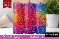 Glitter Texture Tumbler Wrap - Sparkle Glitter Tumbler PNG Product Image 1