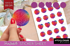 Glitter Texture Round Sticker - Sparkle Glitter Printable Product Image 1