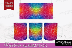 Glitter Texture Mug Wrap - Sparkle Glitter Mug PNG Product Image 1