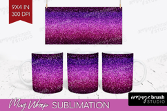 Glitter Texture Mug Wrap - Sparkle Glitter Mug PNG Product Image 1