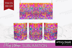 Glitter Texture Mug Wrap - Sparkle Glitter Mug PNG Product Image 1
