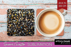Glitter Texture Square Coaster - Sparkle Glitter Coaster PNG Product Image 1