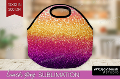 Glitter Texture Lunch Bag - Sparkle Glitter Lunch Bug PNG Product Image 1