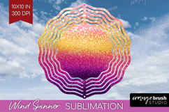 Glitter Texture Wind Spinner Sublimation PNG - Sparkle Round Product Image 1