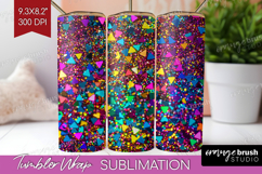 Glitter Texture Tumbler Wrap - Sparkle Glitter Tumbler PNG Product Image 1
