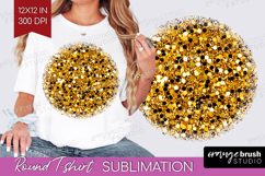 Glitter Texture Round Tshirt Background - Sparkle Glitter Product Image 1