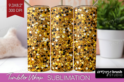 Glitter Texture Tumbler Wrap - Sparkle Glitter Tumbler PNG Product Image 1