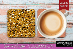 Glitter Texture Square Coaster - Sparkle Glitter Coaster PNG Product Image 1
