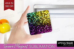 Glitter Texture Magnet Sublimation - Sparkle Glitter Square Product Image 1