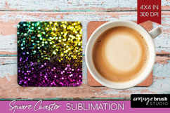 Glitter Texture Square Coaster - Sparkle Glitter Coaster PNG Product Image 1