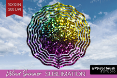 Glitter Texture Wind Spinner Sublimation PNG - Sparkle Round Product Image 1