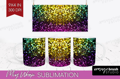 Glitter Texture Mug Wrap - Sparkle Glitter Mug PNG Product Image 1