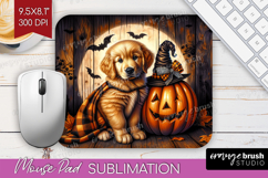Golden Retriever Dog Mouse Pad Sublimation Halloween PNG Product Image 1