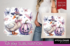 Goose Halloween Tote Bag Coquette Tote Bag PNG Sublimation Product Image 1