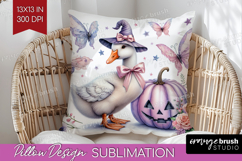 Goose Halloween Pillow Sublimation Coquette Pillow Cover PNG Product Image 1