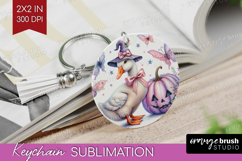 Goose Halloween Keychain PNG Coquette Keychain Sublimation Product Image 1