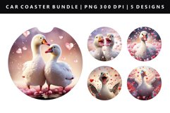 Loving Bird Keychain And Car Coaster Sublimation Bundle Product Image 3