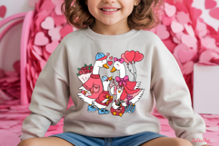 Valentine PNG, Hand Drawn Family Goose Valentine PNG Clipart Product Image 2