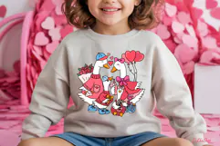 Valentine PNG, Hand Drawn Family Goose Valentine PNG Clipart Product Image 2