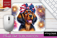 Gordon Setter Dog Mouse Pad Sublimation Patriotic Dog PNG Product Image 1