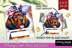 Gordon Setter Dog Money Card PNG 4th of July Money Card Product Image 1