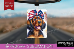 Gordon Setter Dog Air Freshener PNG Patriotic Dog PNG Product Image 1
