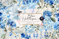 Hortensia Watercolor Clipart Product Image 1