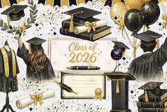 Graduation Announcement Clipart Product Image 1