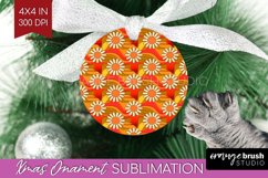 Retro Flowers Ornament PNG - Groovy PNG Sublimation Product Image 1