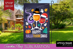 Halloween Garden Flag Sublimation - Fall Welcome Sign PNG Product Image 1