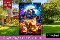 Halloween Garden Flag Sublimation - Fall Welcome Sign PNG Product Image 1