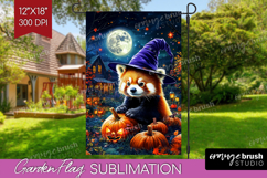 Halloween Garden Flag Sublimation - Fall Welcome Sign PNG Product Image 1