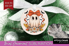 Cute Ghost Ornament PNG - Spooky Halloween PNG Sublimation Product Image 1