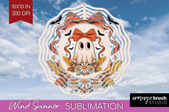 Cute Ghost Wind Spinner Sublimation PNG - Spooky Halloween Product Image 1