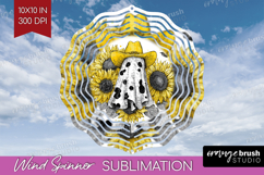 Cute Ghost Wind Spinner Sublimation PNG - Spooky Halloween Product Image 1