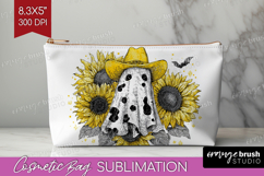 Cute Ghost Cosmetic Bag - Spooky Halloween Makeup Bag PNG Product Image 1