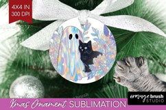Cute Ghost Ornament PNG - Spooky Halloween PNG Sublimation Product Image 1