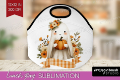 Cute Ghost Lunch Bag - Spooky Halloween Lunch Bug PNG Product Image 1