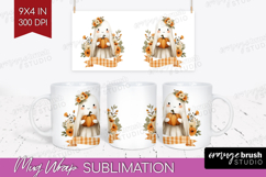 Cute Ghost Mug Wrap - Spooky Halloween Mug PNG Sublimation Product Image 1