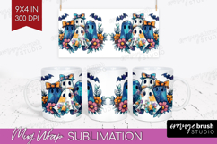 Cute Ghost Mug Wrap - Spooky Halloween Mug PNG Sublimation Product Image 1