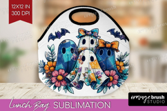 Cute Ghost Lunch Bag - Spooky Halloween Lunch Bug PNG Product Image 1