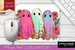 Cute Ghost Mouse Pad Sublimation - Spooky Halloween Mousepad Product Image 1