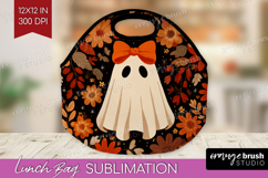 Cute Ghost Lunch Bag - Spooky Halloween Lunch Bug PNG Product Image 1