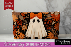 Cute Ghost Cosmetic Bag - Spooky Halloween Makeup Bag PNG Product Image 1