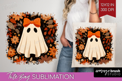 Cute Ghost Tote Bag - Spooky Halloween Tote Bag PNG Product Image 1